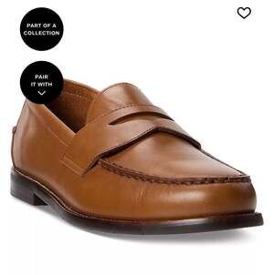 Polo Ralph Lauren Alston Leather Penny Loafers in Tan brand new size 10 us 43eur